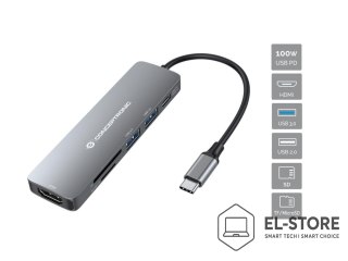 No name Conceptronic DONN11G stacja dokująca Przewodowa USB 3.2 Gen 1 (3.1 Gen 1) Type-C Szary
