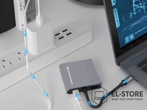 No name Conceptronic DONN13G stacja dokująca Przewodowa USB 3.2 Gen 1 (3.1 Gen 1) Type-C Szary