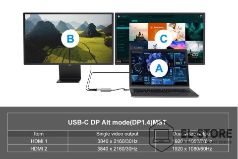 No name Conceptronic DONN13G stacja dokująca Przewodowa USB 3.2 Gen 1 (3.1 Gen 1) Type-C Szary