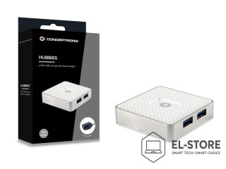 No name Conceptronic HUBBIES03W huby i koncentratory USB 3.2 Gen 1 (3.1 Gen 1) Micro-B 5000 Mbit/s Biały
