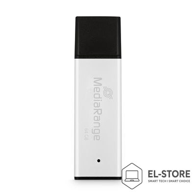No name MediaRange MR1901 pamięć USB 64 GB USB Typu-A 3.2 Gen 1 (3.1 Gen 1) Czarny, Srebrny