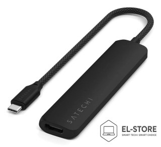 No name Satechi ST-P6SK huby i koncentratory USB Type-C 10000 Mbit/s Czarny