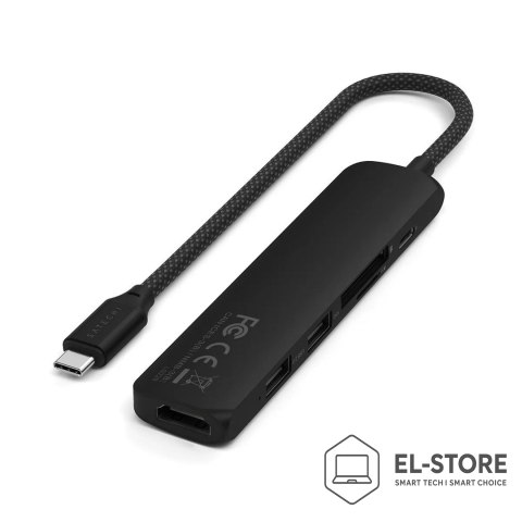 No name Satechi ST-P6SK huby i koncentratory USB Type-C 10000 Mbit/s Czarny