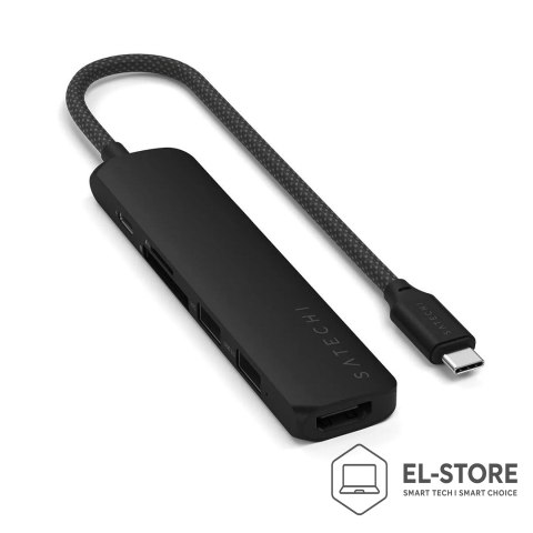 No name Satechi ST-P6SK huby i koncentratory USB Type-C 10000 Mbit/s Czarny