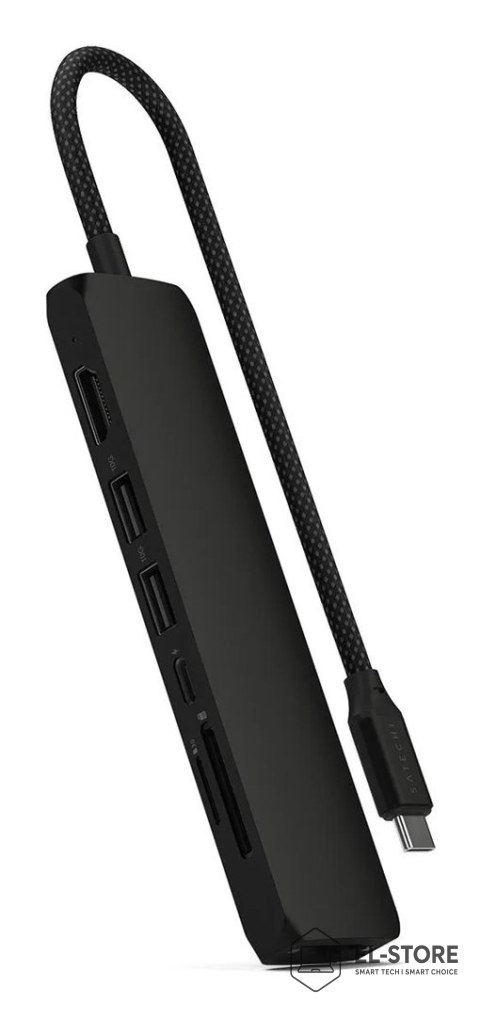No name Satechi ST-P7SK huby i koncentratory USB Type-C 10000 Mbit/s Czarny