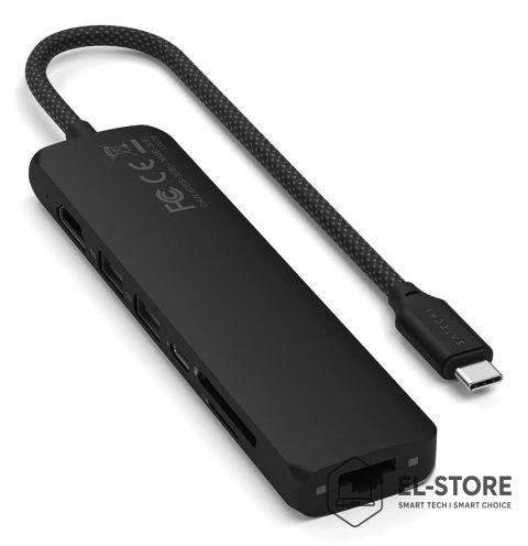 No name Satechi ST-P7SK huby i koncentratory USB Type-C 10000 Mbit/s Czarny