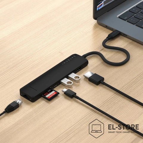 No name Satechi ST-P7SK huby i koncentratory USB Type-C 10000 Mbit/s Czarny