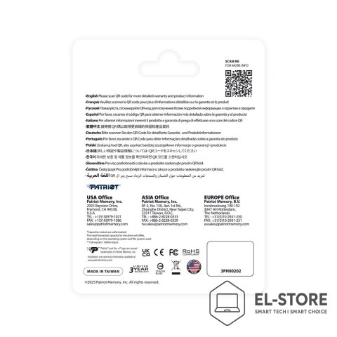 Patriot Memory Patriot FLASHDRIVE Tab T560 128GB Dual USB 120MB/s