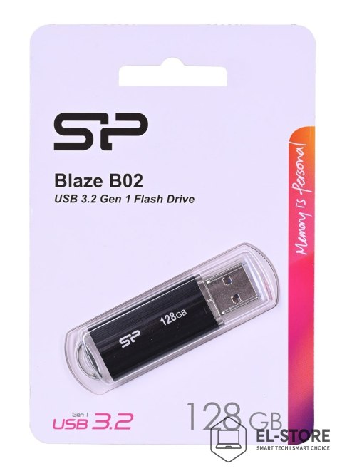 Silicon Power Pendrive Silicon Power Blaze B02 128GB USB 3.1 kolor czarny (SP128GBUF3B02V1K)