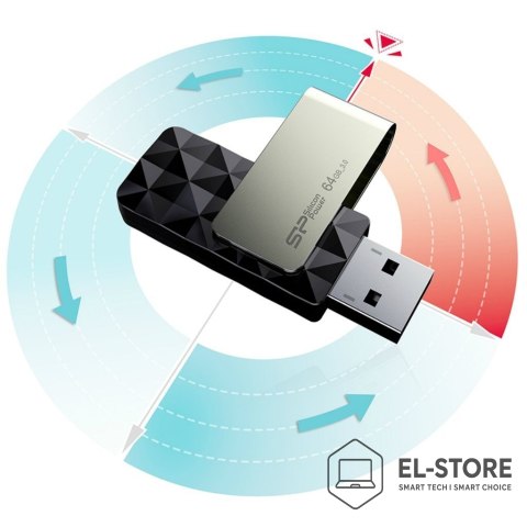 Silicon Power Pendrive Silicon Power Blaze B30 32GB USB 3.1 kolor czarny (SP032GBUF3B30V1K)