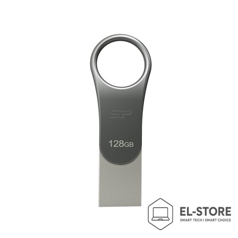 Silicon Power Silicon Power Mobile C80 pamięć USB 128 GB USB Type-A / USB Type-C 3.0 (3.1 Gen 1) Tytan