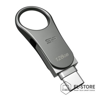 Silicon Power Silicon Power Mobile C80 pamięć USB 128 GB USB Type-A / USB Type-C 3.0 (3.1 Gen 1) Tytan