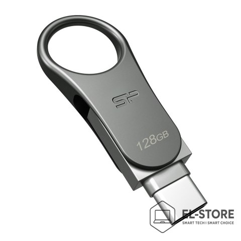 Silicon Power Silicon Power Mobile C80 pamięć USB 128 GB USB Type-A / USB Type-C 3.0 (3.1 Gen 1) Tytan