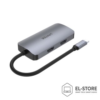 UNITEK UNITEK P5 Trio USB 3.2 Gen 1 (3.1 Gen 1) Type-C Szary