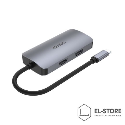 UNITEK UNITEK P5 Trio USB 3.2 Gen 1 (3.1 Gen 1) Type-C Szary