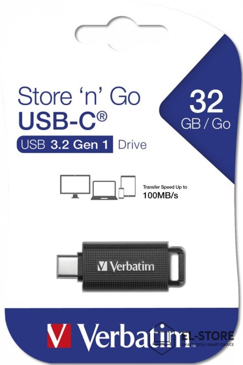 Verbatim Verbatim Store 'n' Go pamięć USB 128 GB USB Type-C 3.2 Gen 1 (3.1 Gen 1) Czarny