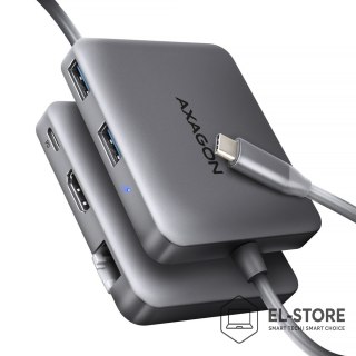AXAGON Axagon N HMC-5HL USB 5Gbps hub 2x USB-A HDMI 4k/60Hz RJ-45 GLAN PD 100W kabel USB-C Przewodowa USB 3.2 Gen 1 (3.1 Gen 1) Type-C 