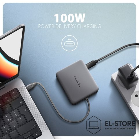 AXAGON Axagon N HMC-5HL USB 5Gbps hub 2x USB-A HDMI 4k/60Hz RJ-45 GLAN PD 100W kabel USB-C Przewodowa USB 3.2 Gen 1 (3.1 Gen 1) Type-C 