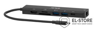 Club 3D CLUB3D CSV-2553 huby i koncentratory USB Type-C 5000 Mbit/s Czarny