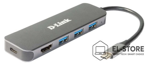 D-Link 5-IN-1 USB-C HUB W HDMI/1XHDMI 3XUSB3.0 1XUSB-C PORT