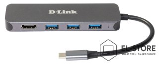 D-Link 5-IN-1 USB-C HUB W HDMI/1XHDMI 3XUSB3.0 1XUSB-C PORT