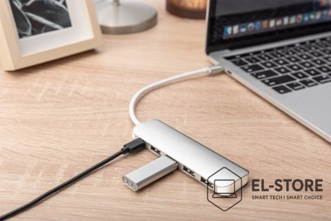 DIGITUS Digitus 4-portowy hub USB Type-C™ (USB 3.0) + PD