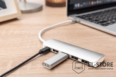 DIGITUS Digitus 4-portowy hub USB Type-C™ (USB 3.0) + PD