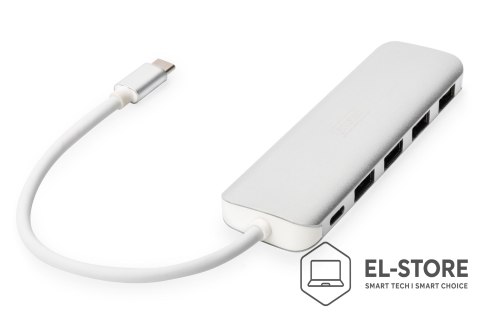 DIGITUS Digitus 4-portowy hub USB Type-C™ (USB 3.0) + PD