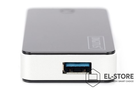DIGITUS Digitus Hub USB 3.0, 4 porty, czarny