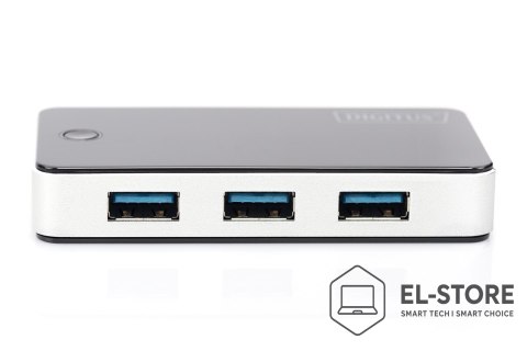 DIGITUS Digitus Hub USB 3.0, 4 porty, czarny