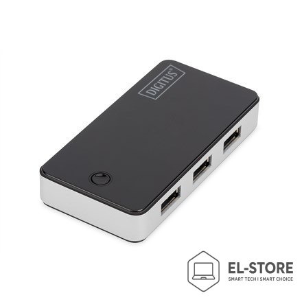 DIGITUS Digitus Hub USB 3.0, 4 porty, czarny