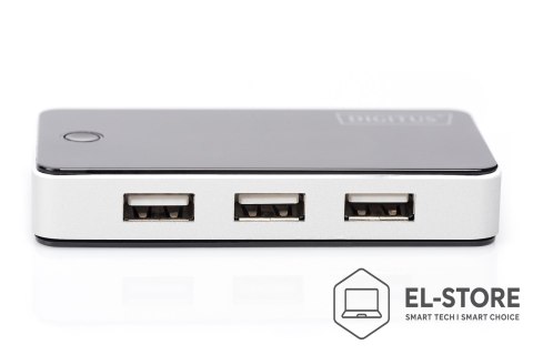 DIGITUS Hub DIGITUS DA-70222 (7x USB 2.0; kolor czarny)