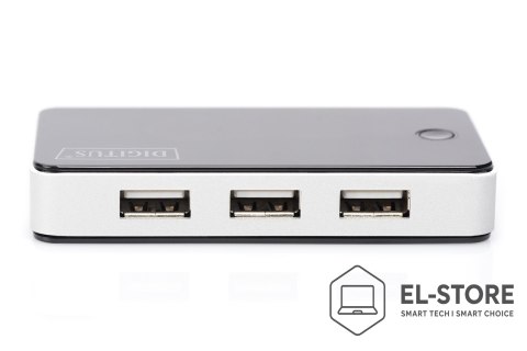 DIGITUS Hub DIGITUS DA-70222 (7x USB 2.0; kolor czarny)
