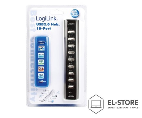 LogiLink LogiLink UA0096 huby i koncentratory 480 Mbit/s Czarny
