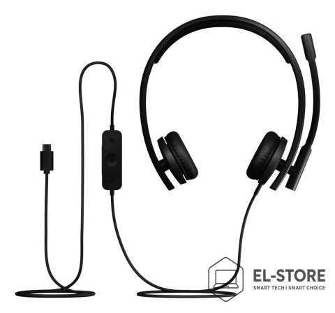 Logitech Logitech H570E Zestaw słuchawkowy Przewodowa Opaska na głowę Biuro/centrum telefoniczne USB Type-C Czarny