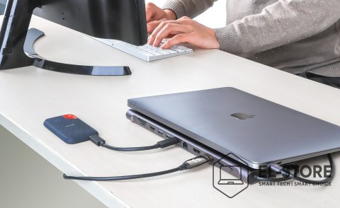 Manhattan MANHATTAN Stacja dokująca 12-w-1 4K 1xHDMI 2xDP 3xUSB-A