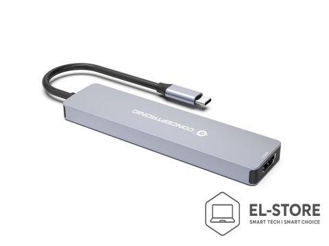 No name Conceptronic DONN19G stacja dokująca Przewodowa USB 3.2 Gen 1 (3.1 Gen 1) Type-C Szary