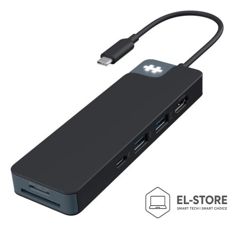 No name HYPER HD4102BKGL huby i koncentratory USB 3.2 Gen 1 (3.1 Gen 1) Type-C 5000 Mbit/s Czarny