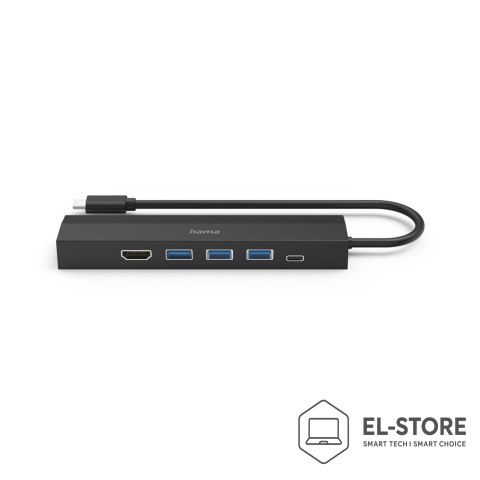 No name Hama 00200144 huby i koncentratory USB 3.2 Gen 1 (3.1 Gen 1) Type-C 5000 Mbit/s Czarny