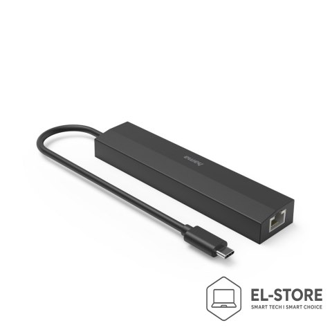 No name Hama 00200144 huby i koncentratory USB 3.2 Gen 1 (3.1 Gen 1) Type-C 5000 Mbit/s Czarny