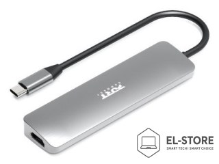 No name Port Designs 900162 huby i koncentratory USB Type-C Srebrny
