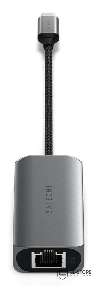 No name Satechi 4-In-1 USB-C Hub - hub do urządzeń mobilnych USB-C (3x USB-C 3.2 gen2 10Gbps, 2.5 Gigabit Ethernet) (space gray)