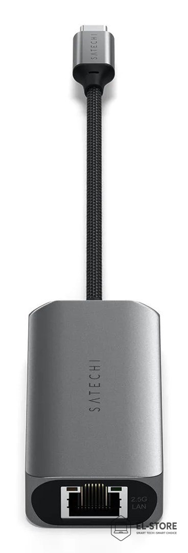 No name Satechi 4-In-1 USB-C Hub - hub do urządzeń mobilnych USB-C (3x USB-C 3.2 gen2 10Gbps, 2.5 Gigabit Ethernet) (space gray)