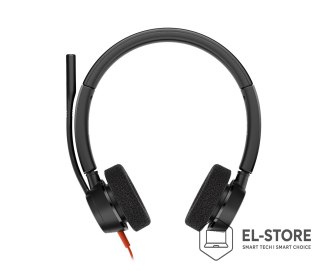 POLY Poly Blackwire 3320 Stereo USB-C Headset +USB-C/A Adapter