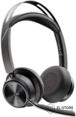 POLY Słuchawki Poly Voyager Focus 2 z certyfikatem Microsoft Teams USB-C-C Headset + USB-C/A Adapter 9T9J4AA#AC3
