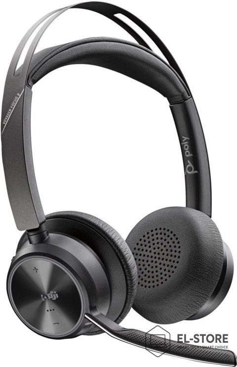 POLY Słuchawki Poly Voyager Focus 2 z certyfikatem Microsoft Teams USB-C-C Headset + USB-C/A Adapter 9T9J4AA#AC3