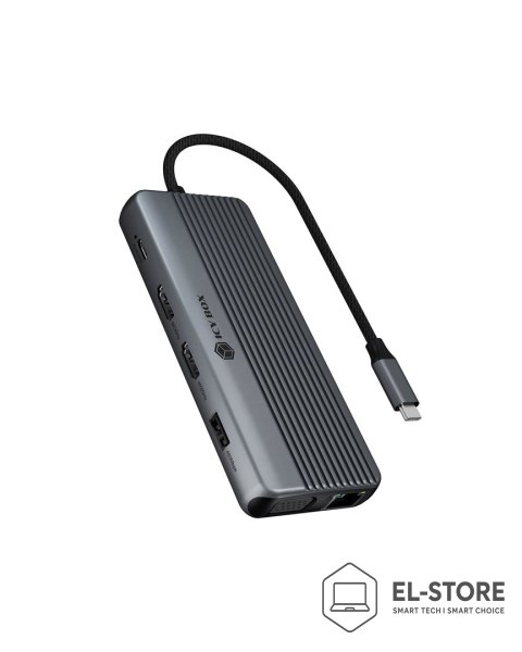 RAIDSONIC ICY BOX IB-DK4062-CPD Przewodowa USB 3.2 Gen 1 (3.1 Gen 1) Type-C Antracyt