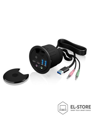 RAIDSONIC ICY BOX IB-HUB1403B gniazdko elektryczne Antracyt