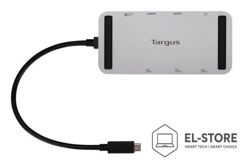 Targus Targus DOCK429GL stacja dokująca Przewodowa USB4 Srebrny