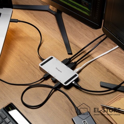 Targus Targus DOCK429GL stacja dokująca Przewodowa USB4 Srebrny